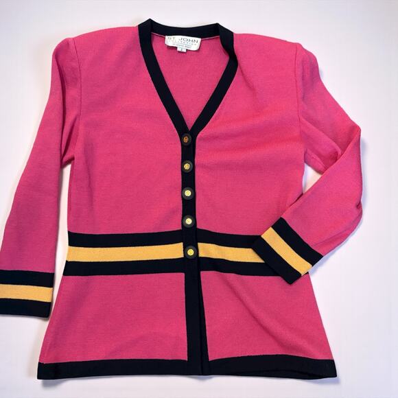 ST. JOHN Collection by Marie Gray Knit Cardigan Size 2 Small - Picture 2 of 6